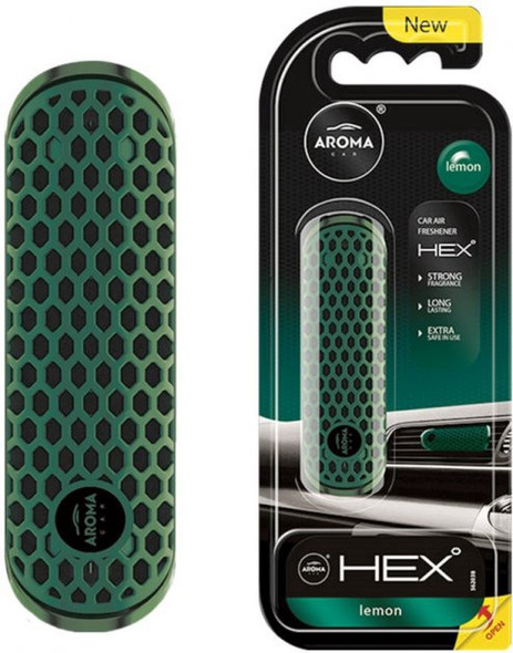 CAR AIR FRESHENER AROMA HEX LEMON POLYMER