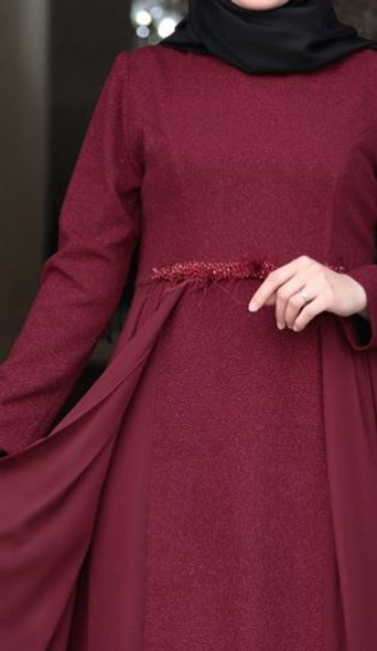 Dress Evening Burgandy Sparkle bead