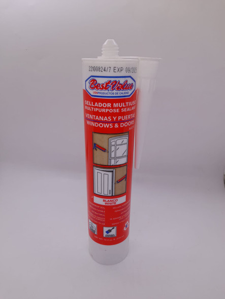 SILICONE SEALANT 10.3 OZ WHITE WINDOWS & DOORS BEST VALUE A03107