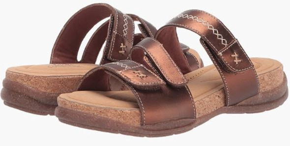 Footwear Women Clarks Roseville Bay Flat Sandal Metallic / Red