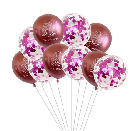 Eid / Ramadan Balloon Pink / Blue / Green 10pc