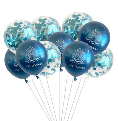 Eid / Ramadan Balloon Pink / Blue / Green 10pc
