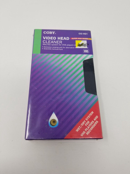 VIDEO VHS HEAD CLEANER COBY CO-HD1 WET OR DRY