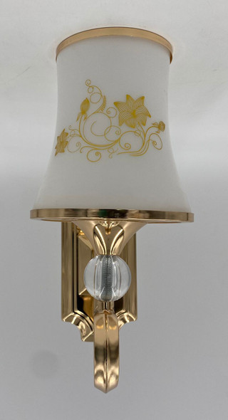 LIGHT FIXTURE G10 WALL WHITE & GOLD