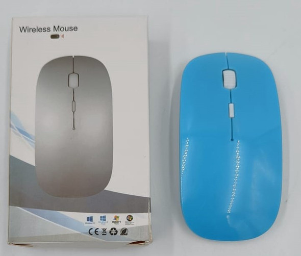 COMPUTER MOUSE WIRELESS SLIM BLUE