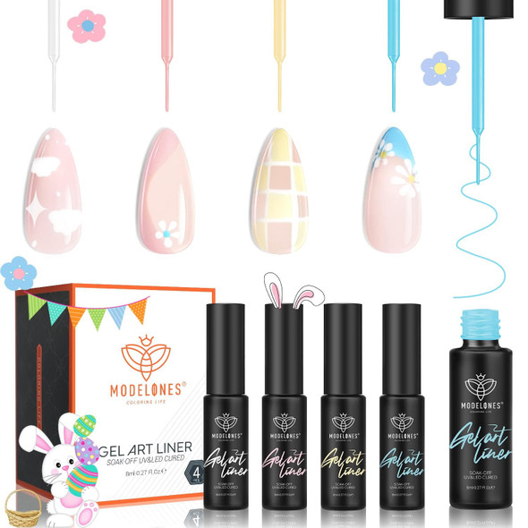 Nail Modelones Gel Polish Art Gel Liner Pastel Pink / Blue