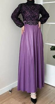 Dress Evening Grey  / Lilac / Pink