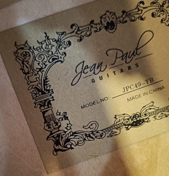 GUITAR JEAN PAUL JPC46-YB YELLOW BURST 36" CLASSIC