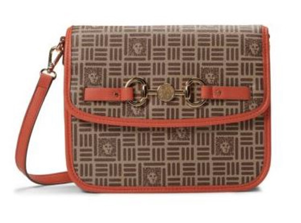 Bag Anne Klein Flap Crossbody  Yellow / Cognac / Saddle w/horsebit