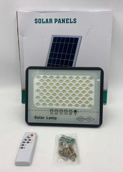 LAMP LED SOLAR FLOOD 100W IP67 WITH SOLAR PANEL
