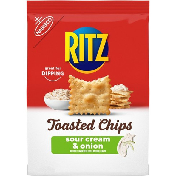 NABISCO RITZ SOUR CREAM & ONION TOASTED CHIPS 8.1oz 229G