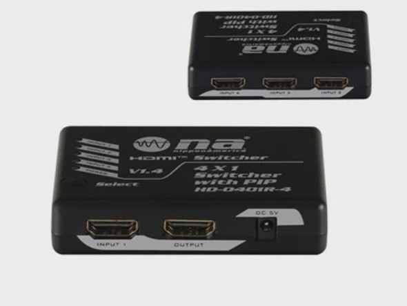 HDMI VIDEO SWITCH 4 PORT HD-0401R-4 NIPPON AMERICA 250MHZ
