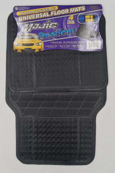 CAR MAT UNIVERSAL MAJIC 149 FREEDOM 4PCS RUBBER BLACK 4-SEATERS +