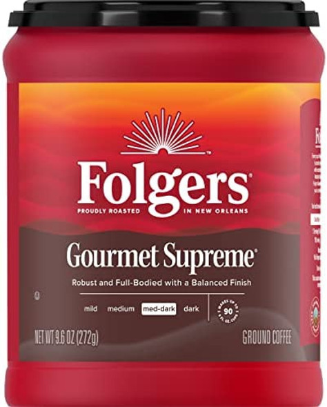 FOLGERS COFFEE GOURMET SUPREME MEDIUM DARK GROUND 9.6oz 272g