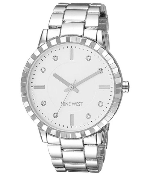 Watch Women Nine West Crystal Accented Bracelet 2283SVSV