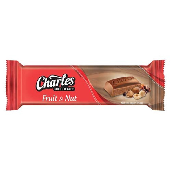 CHARLES CHOCOLATE FRUIT & NUT 50g
