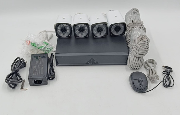 SECURITY CAMERA KIT 4-PORT NVR JORTAN 82016POE48V-4 POE COMBO KIT
