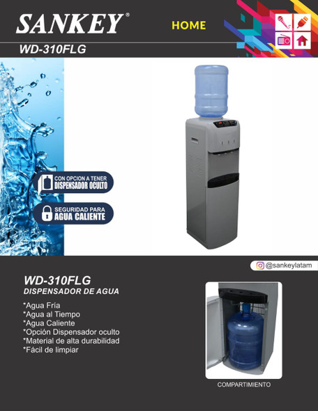 WATER DISPENSER SANKEY WD-310FLG WITH STORAGE