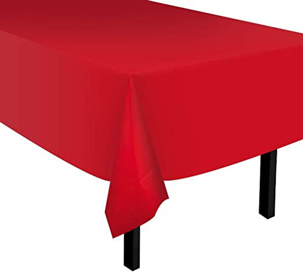 PARTY PLASTIC TABLE COVER 54" X 108" 137CM X 274CM REUSABLE HEAVY DUTY