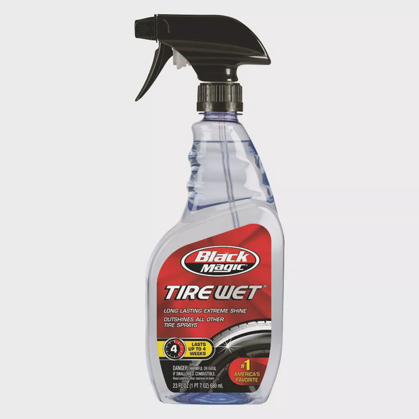 3 ~ Black Magic Tire Wet Long Lasting Shine Tire Protecting Spray 14.5 oz 1  pk