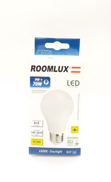 BULB LED 9W ROOMLUX B15580 E27 6500K 100-265V BULB LED 9W ROOMLUX B15580 E27 6500K 100-265V