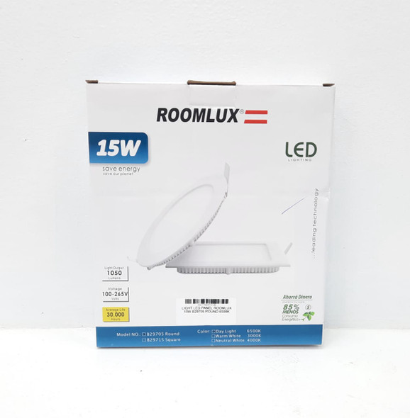 LIGHT LED PANEL ROOMLUX 15W B29705 ROUND 6500K