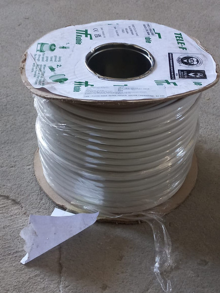 CABLE 1.5MM 2CORE FLAT WITH EARTH TFK UK 100YDS ROLL