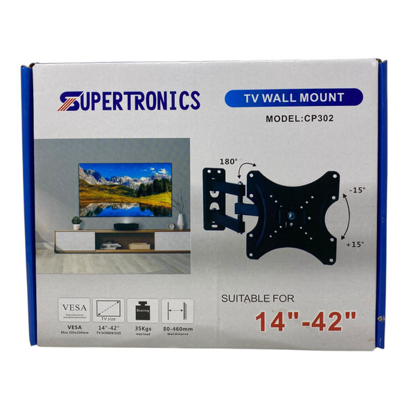 TV WALL BRACKET 14"-42" CP302 SUPERTRONICS FULL MOTION TV WALL MOUNT
