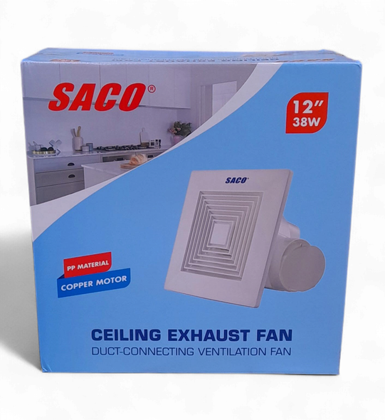 FAN EXTRACTOR SACO 12" 38W FR-21822 CEILING EXHAUST