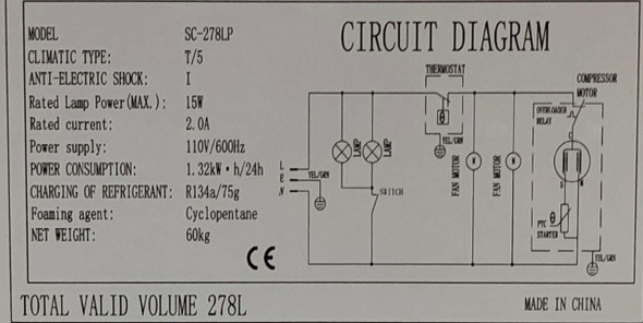 COOLER DISPLAY MAGIC KING SC-278LP 9.8CF