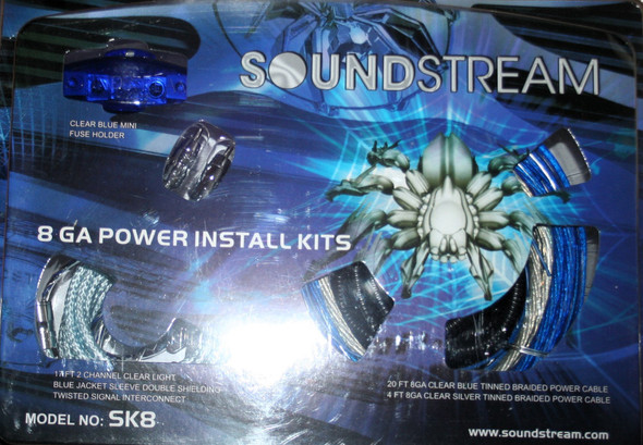 AMPLIFIER WIRE KIT CAR SOUND STREAM SK8 (8GA)