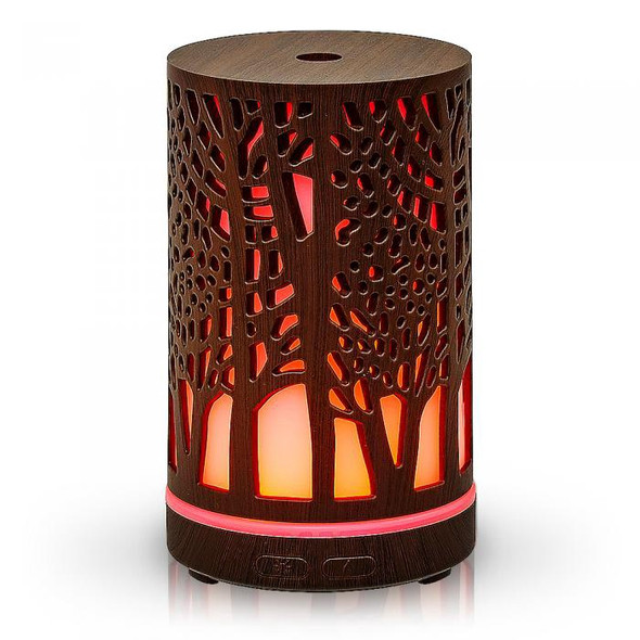 AROMAR OIL DIFFUSER WOOD ULTRASONIC FOREST WALNUT WITH 7 COLOR LED LIGHTS 100ml 90023