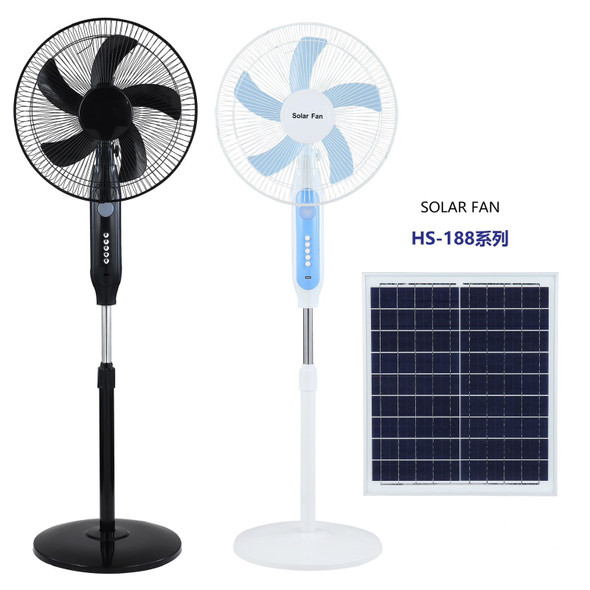 FAN 16" HS-188 SOLAR RECHARGEABLE FLOOR AC/DC SUPERTRONICS