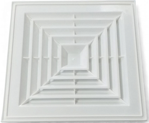CEILING VENT 12" X 12" LIGHT QUALITY WHITE PLASTIC