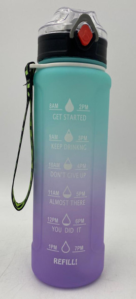 WATER BOTTLE 2259 TWO TONE PLASTIC 1000ML 7.5 X 26.5CM LARGE / Blue Cap / Blue Cap / Blue Cap WATER BOTTLE 2259 TWO TONE PLASTIC 1000ML 7.5 X 26.5CM LARGE / Blue Cap / Blue Cap / Blue Cap