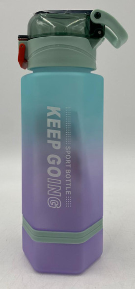WATER BOTTLE 6662P TWO TONE PLASTIC 800ML 8 X 22.8CM LARGE