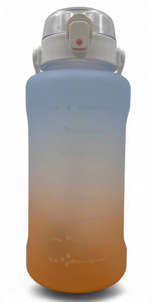 WATER BOTTLE 2215 TWO TONE PLASTIC 2500ML 11.2 X 29.2CM LARGE / Blue Cap