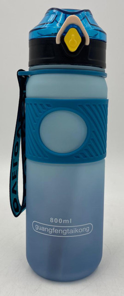 WATER BOTTLE 2237P TWO TONE PLASTIC 800ML 6.5 X 23.6CM LARGE / Blue Cap WATER BOTTLE 2237P TWO TONE PLASTIC 800ML 6.5 X 23.6CM LARGE / Blue Cap