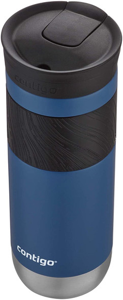 Travel Mug Contigo 2PCS PACK Snapseal Insulated Travel Mug, 20 oz midnight berry / Blue corn