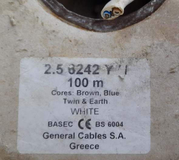 CABLE 2.5MM 2C W/EARTH UKAS GREECE YD