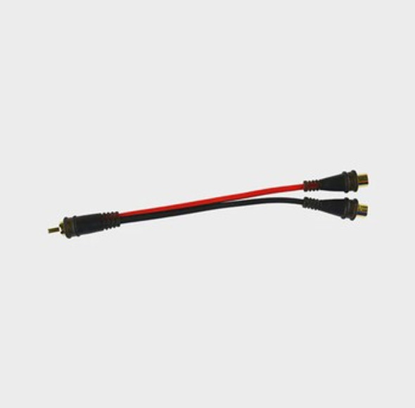 LEAD 1 RCA MALE TO 2 RCA FEMALE 6" AMF-YM-2F Y TYPE SPLITTER AUDIO PIPE