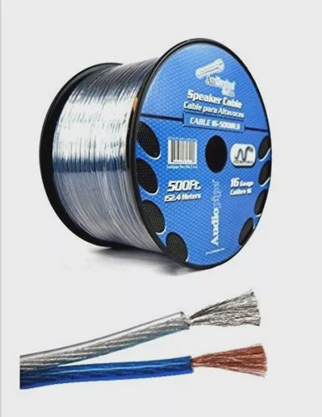 SPEAKER WIRE 16G CABLE 16-500 BLS AUDIO PIPE FLEXIBLE 500FT SOLD PER ROLL