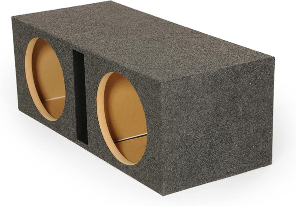 SPEAKER BOX CAR 12" EMPTY DUAL BVHD-212C HEAVY DUTY L VENTED ENCLOSURE WITH 1" FACE PIPEMAN'S