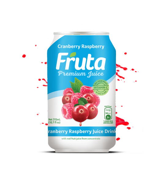 FRUTA PREMIUM JUICE CRANBERRY RASPBERRY CAN 10.7fl oz 315ml