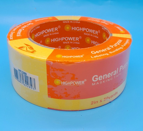 TAPE MASKING YELLOW 2" X 45M HIGHPOWER HP 2289