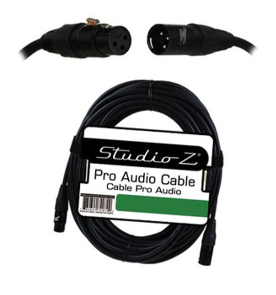 LEAD XLR MALE TO XLR FEMALE 6' ZMC-24XMXF-6BP STUDIO Z