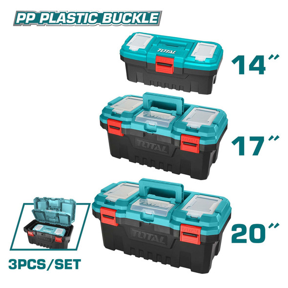 TOOL BOX TOTAL TPBXK0031 3PCS SET PLASTIC