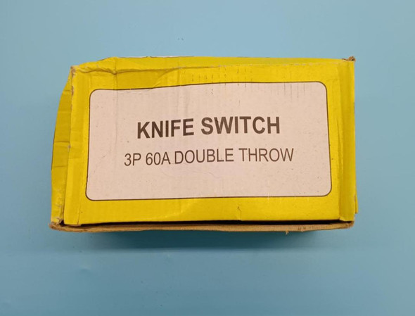 THROWOVER SWITCH 60AMP 3 POLE KNIFE SWITCH DOUBLE THROW WITH COVER KD 3P60A