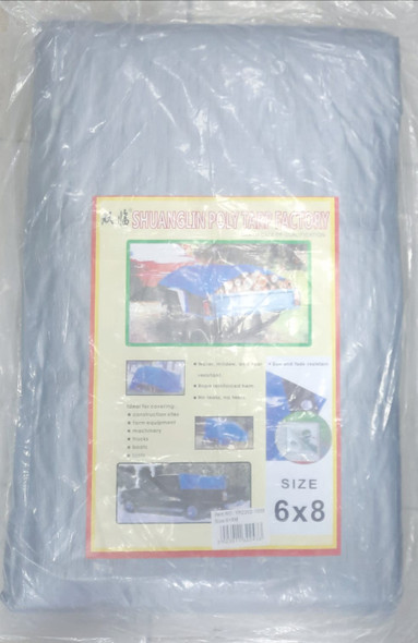 TARPAULIN SILVER SHUANGLIN 6X8M/19.5X26FT