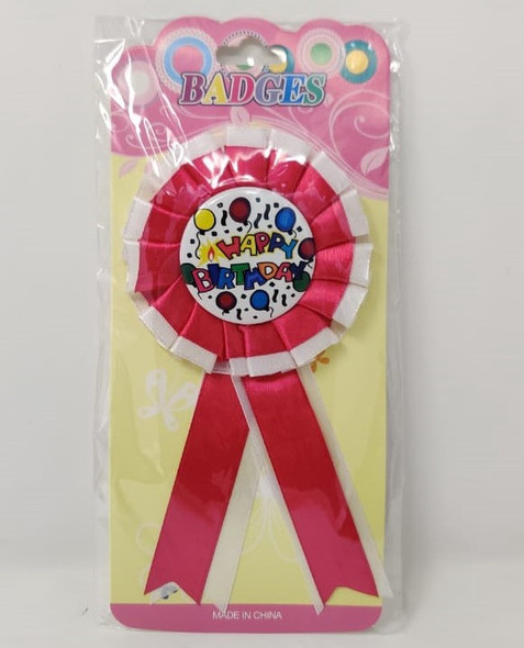 PARTY BIRTHDAY RIBBON BADGE WS913